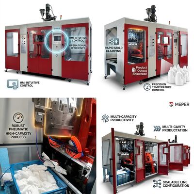 Heavy Duty 200kN Extrusion Blow Molding Machine 100mm MP100FD