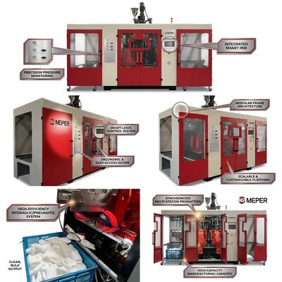 Energy-Saving 120kW Extrusion Blow Molding Machine 100mm MP100FD